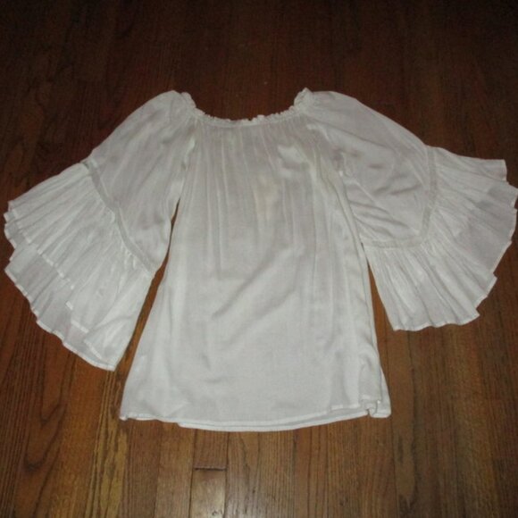 ELAN WhitWide Sleeve Pullover Blouse OS NWT - Picture 4 of 10